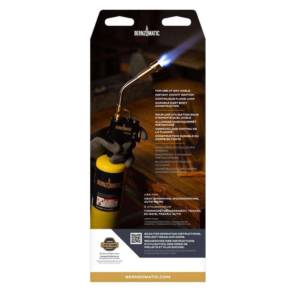 Bernzomatic Black and Brass Heat Shrink Torch with Stainless Steel