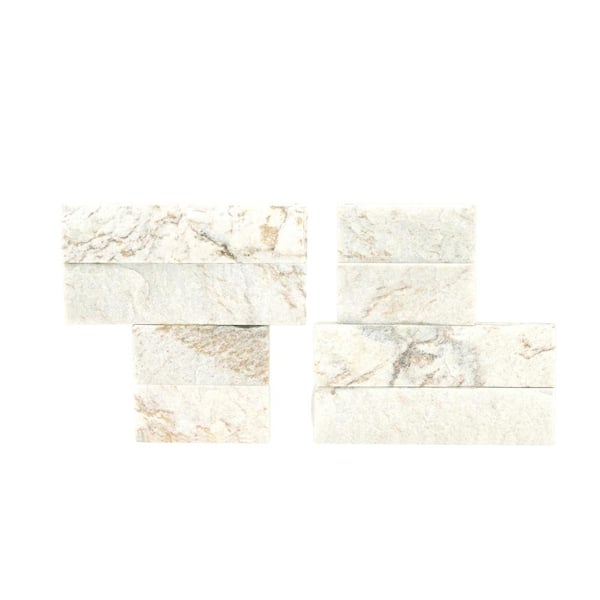 Osterley White Brick tile  11x22.5cm Stone Effect Tile —