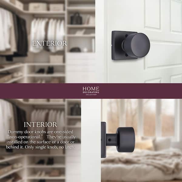 Ridgeway Gun Metal Dummy Door Knob with Square Rose