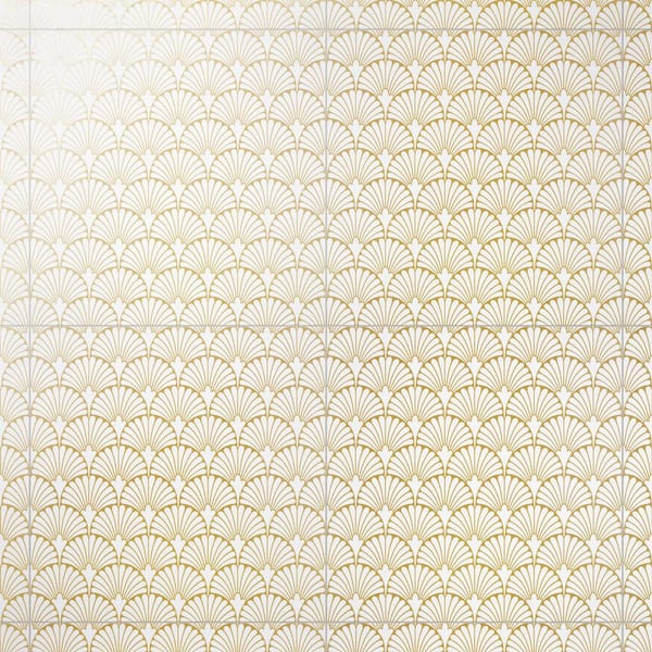 Art Deco Manhattan White 11-3/4 in. x 11-3/4 in. Porcelain Floor and Wall Tile (12.74 sq. ft./Case)