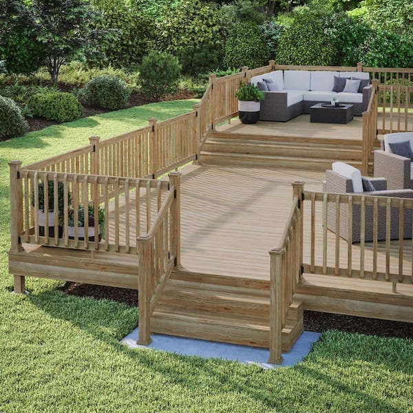 Deckorators 4 in. x 4 in. Newport Copper High Top Cedar Wood Post Cap
