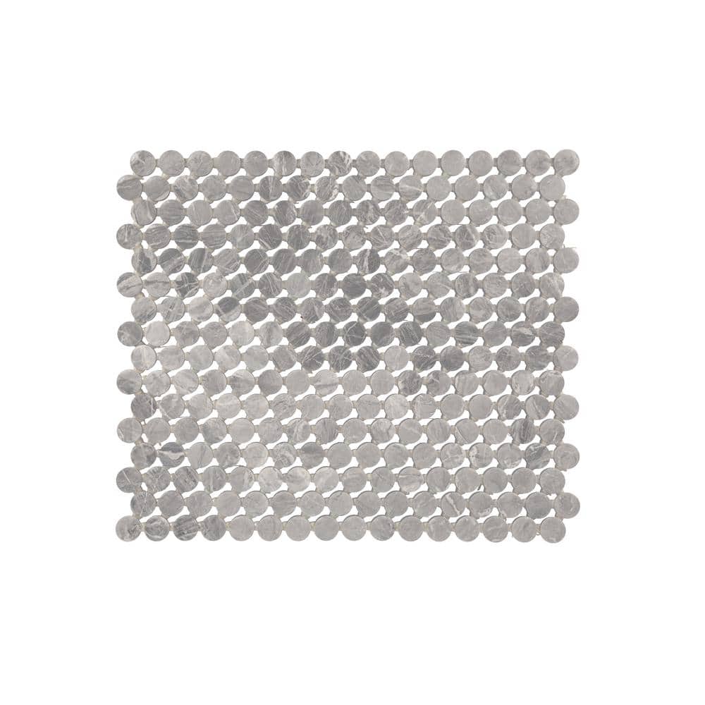 EpicClean Milton Glamour Matte 4 in. x 4 in. Glazed Ceramic Penny Round Mosaic Sample Tile price history on PriceWatchPro