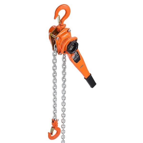 Manual Lever Chain Hoist (3300 lbs.), Heavy-Duty Come Along, 20 ft. G80 Chain, Dual Pawl Brake, 360° Hooks for Warehouse