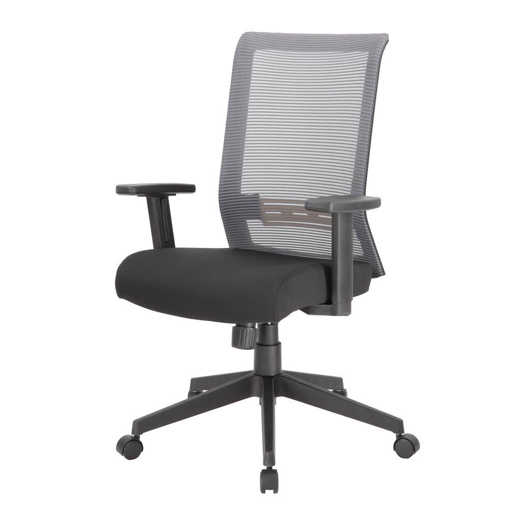 ErgoFlex Adjustable Mesh Task Chair with Synchro-Tilt in Grey/Black
