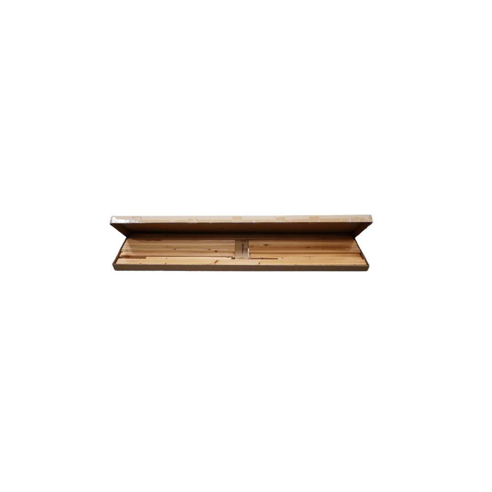 Tiaga 6 ft Freestanding Wood Privacy Screen with Flat Top