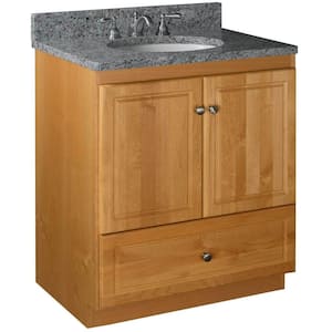 Ultraline 30 in. W x 21 in. D x 34.5 in. H Bath Vanity Cabinet without Top in Natural Alder