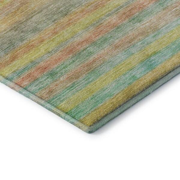 Mayfield Premium Machine Washable Abstract AMF1639 Gold 2 ft. x 3 ft. Area Rug
