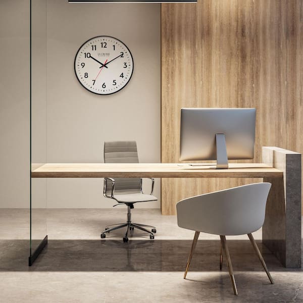 La Crosse Clock 19 in. Commercial Silent Quartz Analog Wall Clock