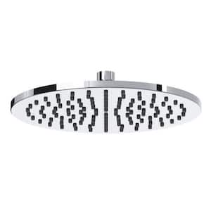 1-Spray Pattern 9.84 in. Wall Mount Fixed Showerhead in Polished Chrome