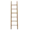 LuxenHome 6 ft. 18.9 in. W Natural Wood Rustic Decorative Wide Blanket Ladder WHD1718