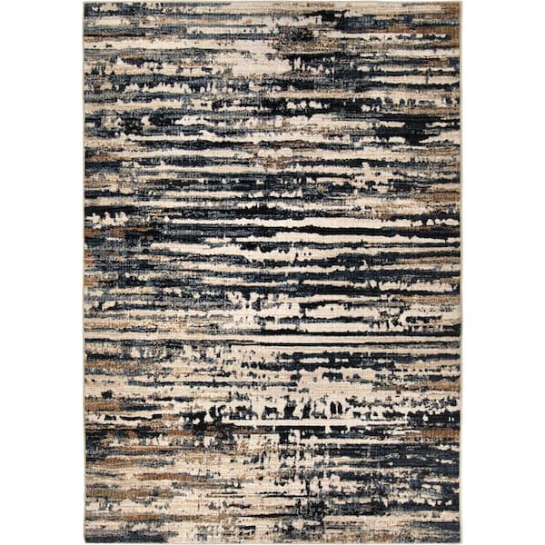 Adagio Tree Tracks 6 ft. 5 in. x 9 ft. 6 in. Indigo Area Rug