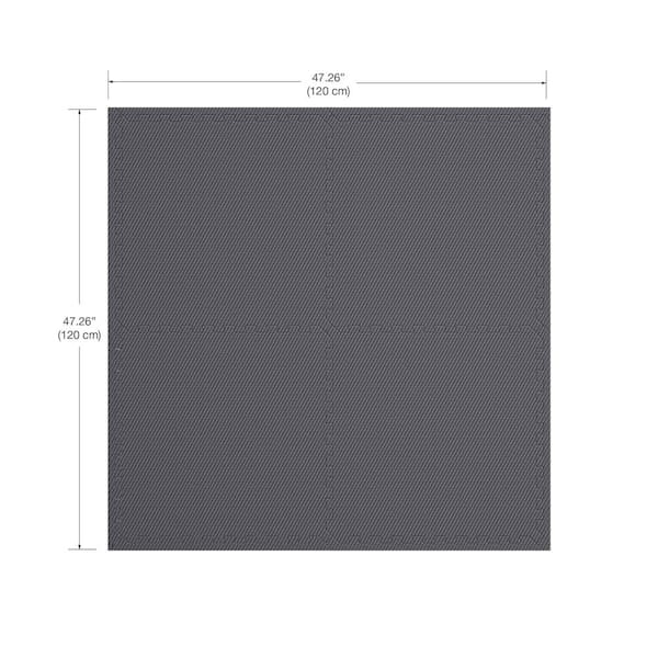 Norsk Black/Gray 24 in. x 24 in. x 0.79 in. Foam Interlocking