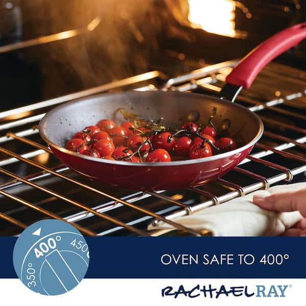Rachael Ray Cook + Create Aluminum Nonstick Frying Pan 10 Red
