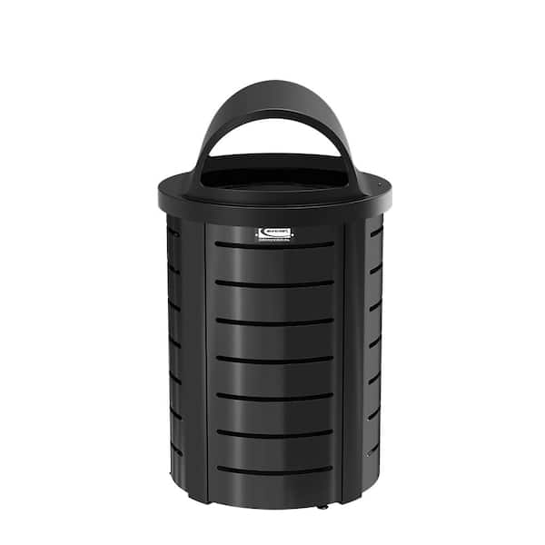 35 Gal. Metal Touchless Outdoor Trash Can