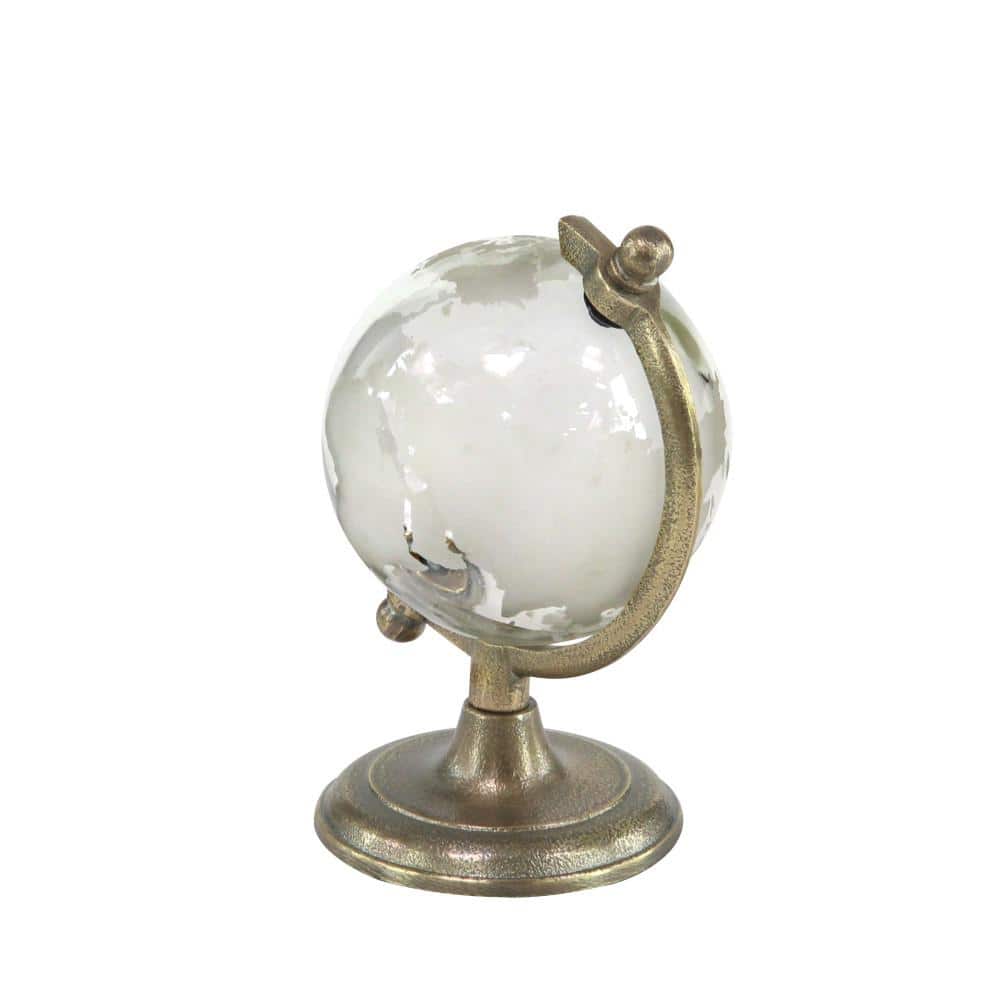 Bronze Solid Round 6" x 9" Contemporary Globe with Tiered Base
