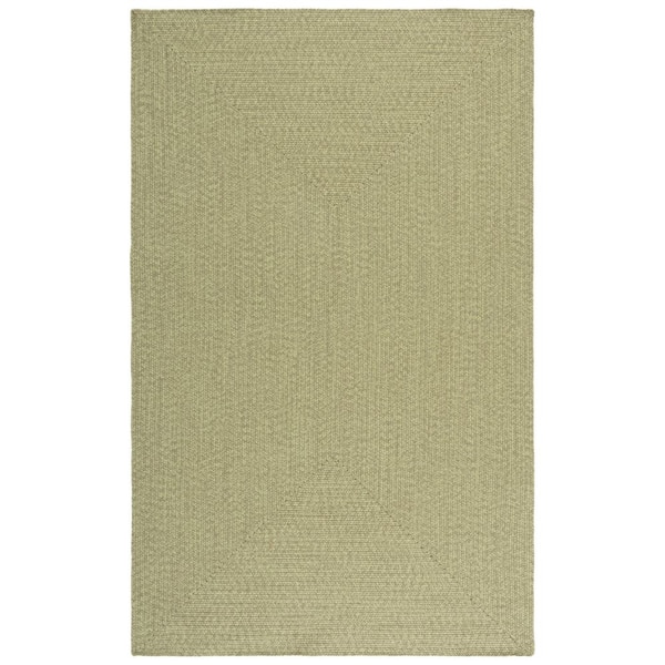 SAFAVIEH Braided Sage 4 ft. x 6 ft. Machine Washable Geometric Solid Area Rug