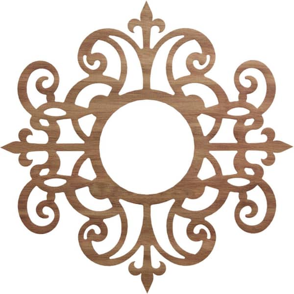 Ekena Millwork 0.25 in. x 38 in. x 38 in. Wood Medallion Moulding