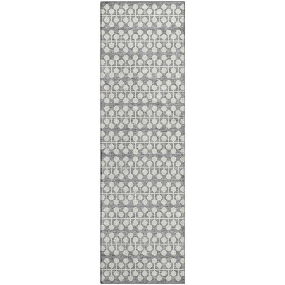 Mayfield Premium Machine Washable Abstract AMF2247 Gray 2 ft. x 7 ft. Runner Rug price history on PriceWatchPro