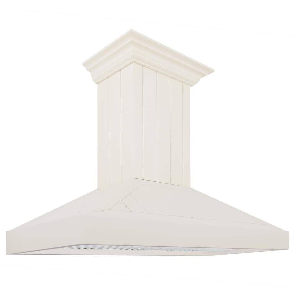 48 in. 400 CFM Ducted Vent Wall Mount Range Hood in Cottage White