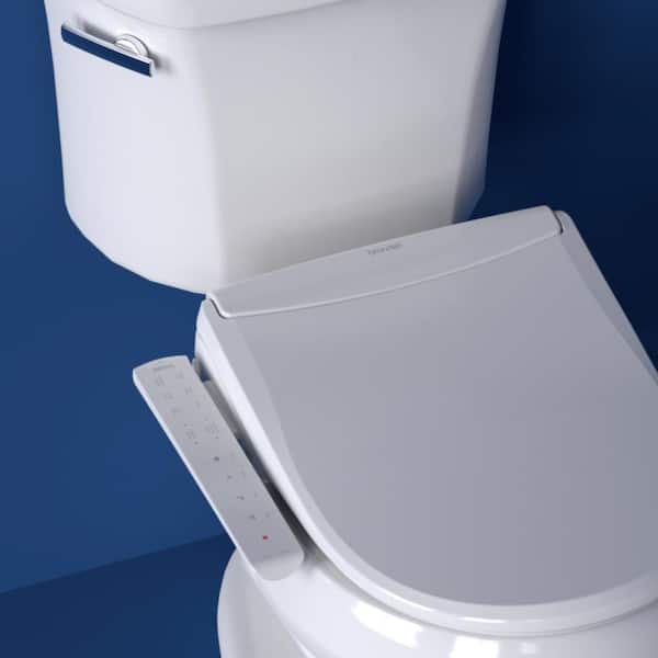 Brondell Swash Thinline T22 Luxury Electric Side Controlled Bidet Seat for Elongated Toilets in White
