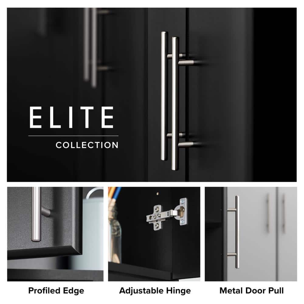 Black Slim Living Room Cabinet with Adjustable Shelves