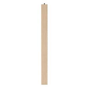 Parsons Square Table Leg with Hanger Bolt - 21 in. H x 1.625 in. Dia. - Sanded Unfinished Ash Wood - DIY Furniture Decor