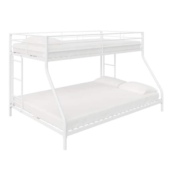 DHP Fulton White Metal Twin Over Full Bunk Bed DE41431 - The Home Depot