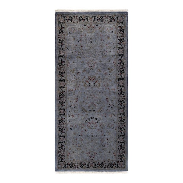 Chloe & Olivia Home Overdyed Gray 2 ft. 7 in. x 6 ft. Wool Indoor Area Rug