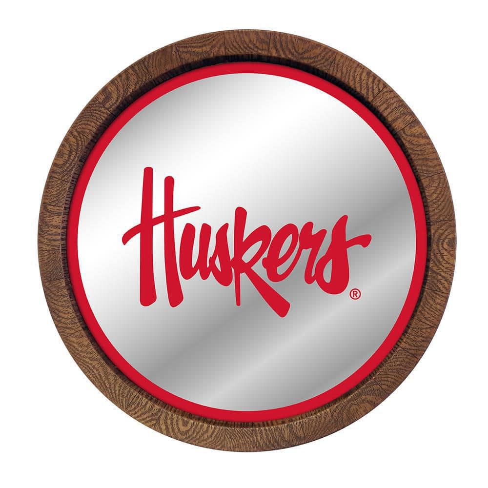 The Fan-Brand 17 in. x 17 in. Nebraska Cornhuskers Huskers Modern Disc  Mirrored Decorative Sign NCNEBR-235-02A - The Home Depot