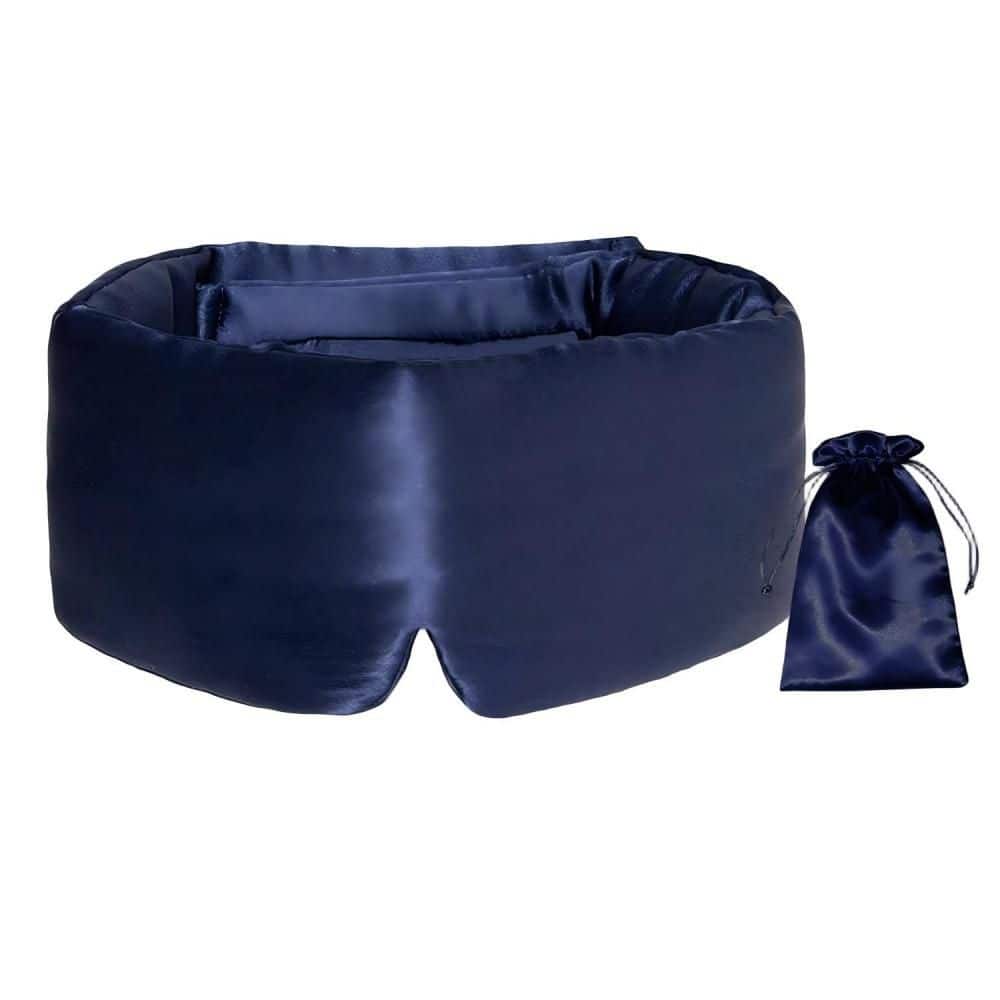 100% Natural Silk Sleep Mask, Pressureless Blackout Eye Cover, Lotus Blue, Adjustable Soft Cooling Mask for Sleeping price history on PriceWatchPro