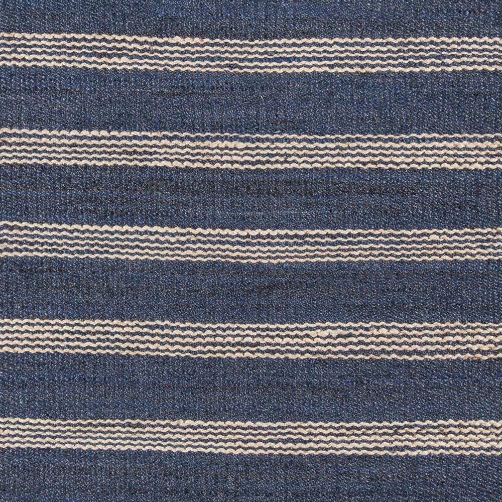 Handmade Navy Stripe 5' x 7' Jute Area Rug