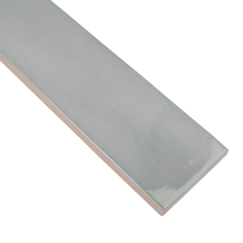 Gray Glossy Ceramic Subway Tile for Walls and Floors