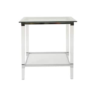 Orianna Clear with Tempered Glass Side Table