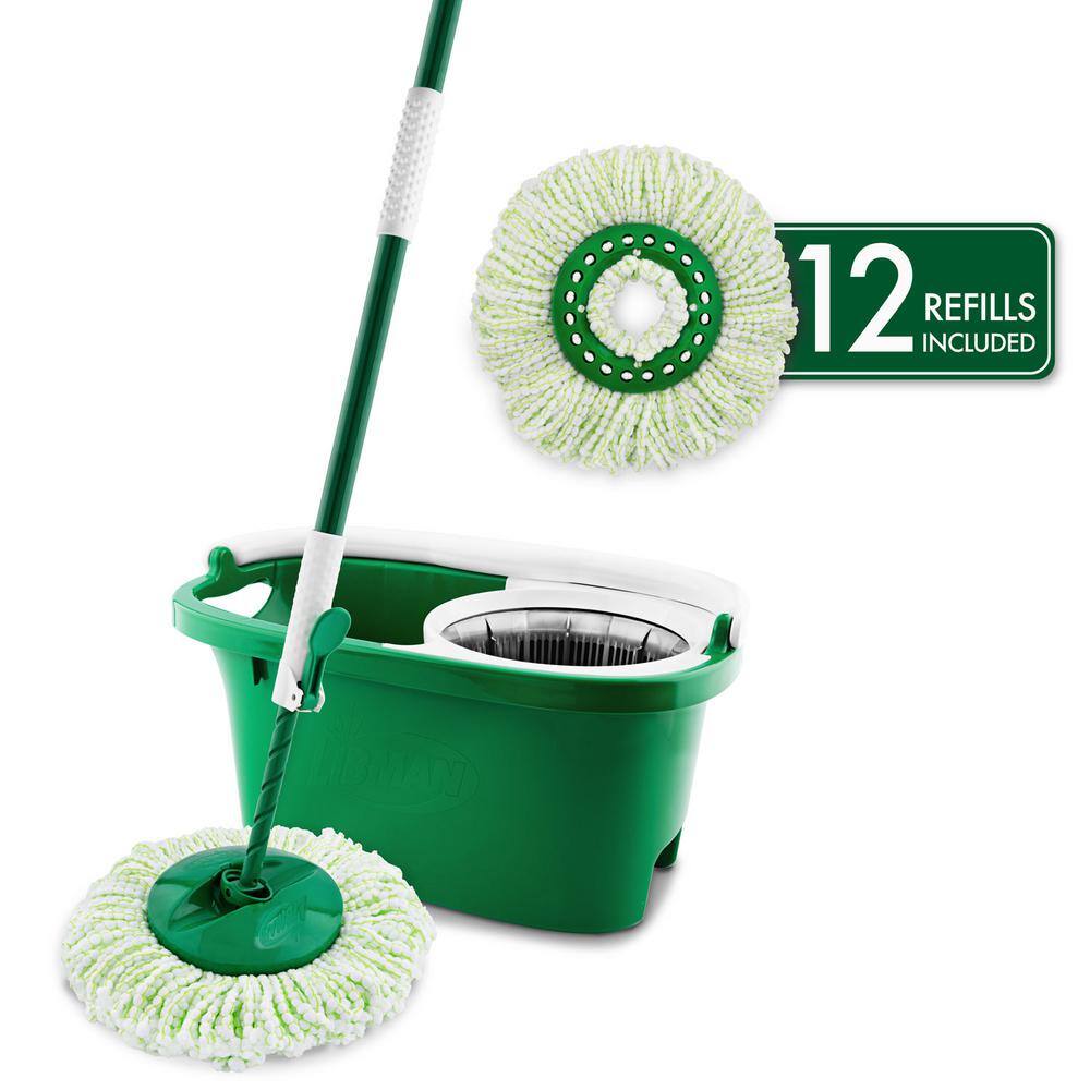 Libman Microfiber Tornado Wet Spin Mop and Bucket Floor Cleaning System