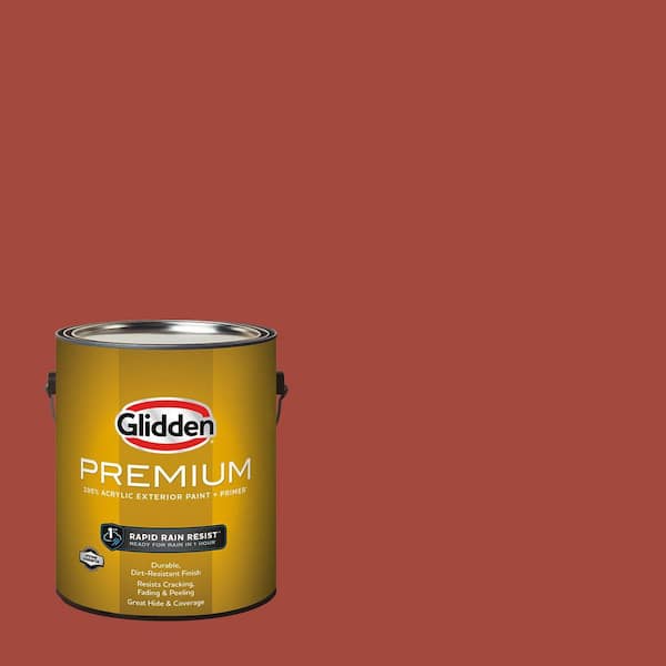 Rum Raisin Color Code Glidden Premium 1 gal. PPG1064-7 Rum Raisin Flat Exterior Latex Paint ...