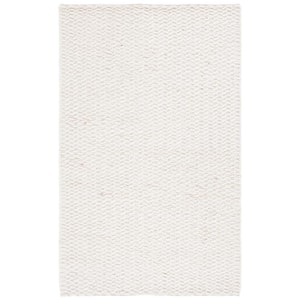 Natural Fiber Bleach/Ivory 6 ft. x 9 ft. Chevron Striped Area Rug