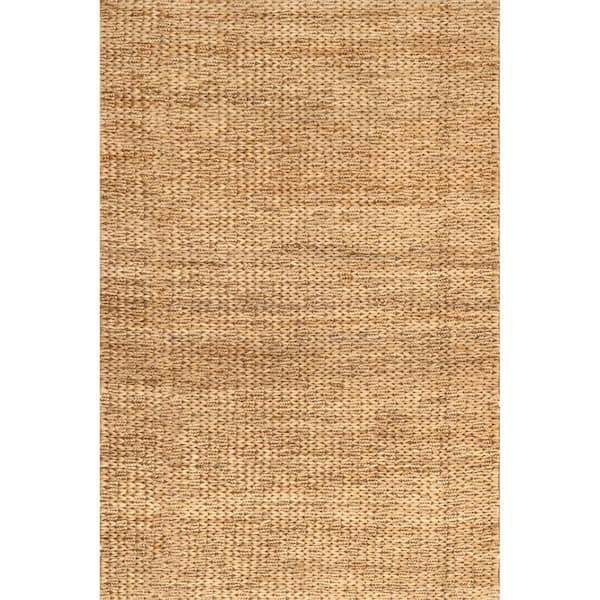 nuLOOM Arlean Handmade Natural 5 ft. x 8 ft. Farmhouse Jute Area Rug