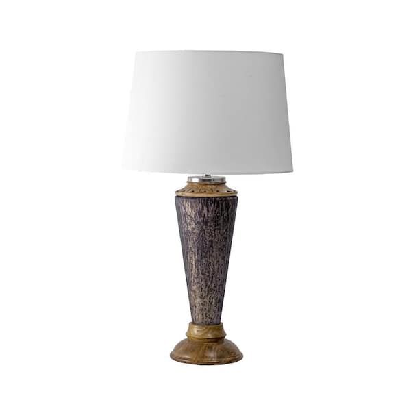 nuLOOM Novato 25 in. Gray Modern Table Lamp with Shade