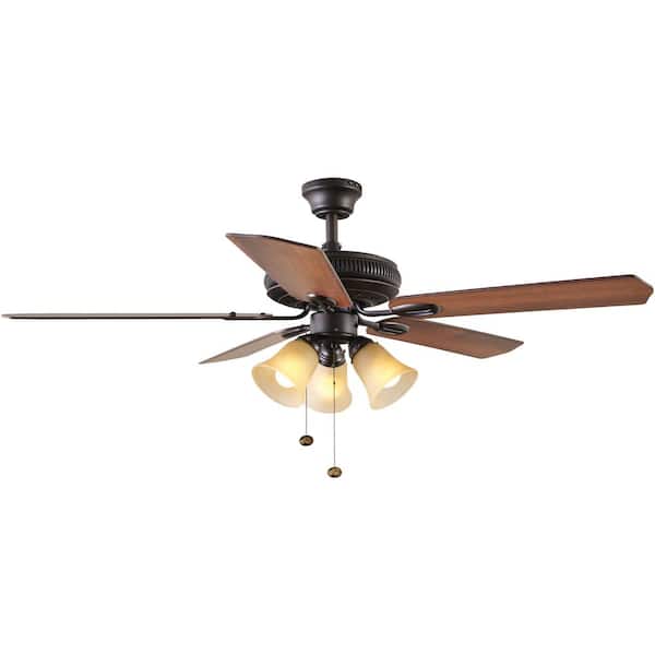 Hampton Bay 52" Glendale Ceiling Fan Replacement GLASS SHADES 3 