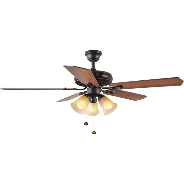 thumbnail image 2 of Volume Lighting 6174-79 5 Blade 52\" Indoor Ceiling Fan With Alabaster Glass Bell Shade Light Kit 2 of 12