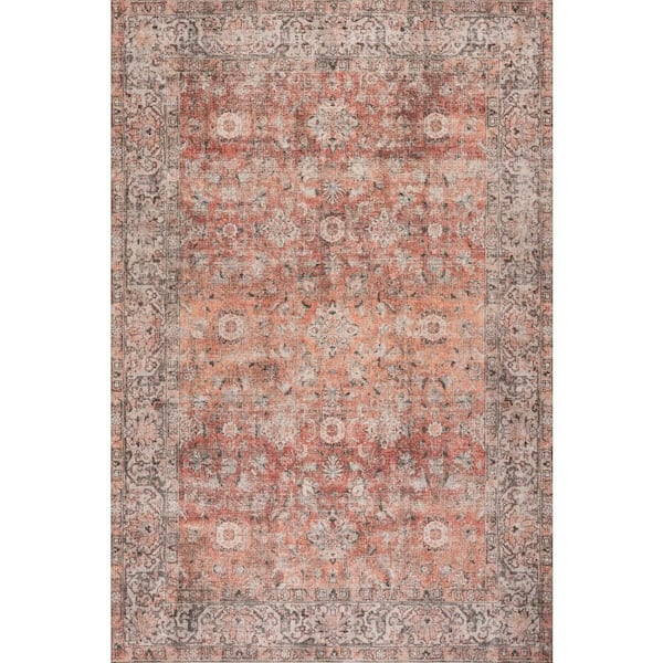Westfield Antiqued Jute-Blend Orange 3 ft. x 5 ft. Indoor Area Rug