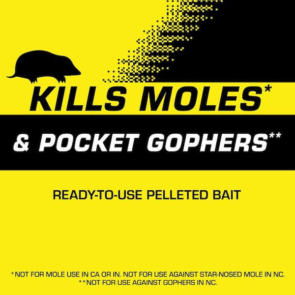 Mole and Gopher Bait, Pelleted Poison Bait, 6 oz.