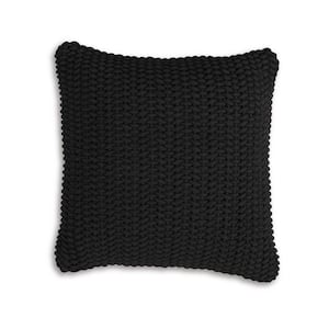 Black Handwoven Cotton 20 in. x 7 in. Throw Pillow (Set of 4)