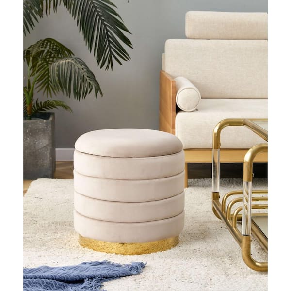 Beige with Gold Pouf Cross Legs, Rectangle velour Pouf, Seat cheapest Bench, Velour Pouf, Ottoman, Off White with Gold Pouf Home decor