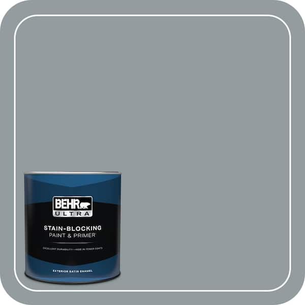 BEHR ULTRA 1 qt. #720F-4 Stone Fence Satin Enamel Exterior Paint & Primer