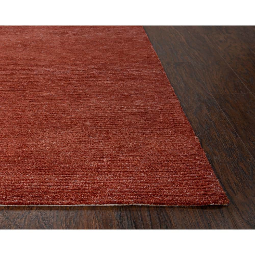 Luna Red Hand-Tufted Synthetic Rectangular Area Rug
