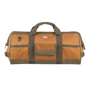 Gatemouth 24 in. Tool Bag in Brown and Green with 36 Pockets