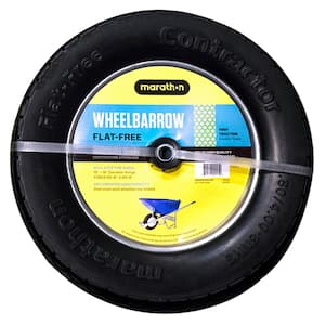 15.5 in. Flat-Free Contractor Wheelbarrow Wheel