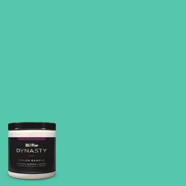 BEHR DYNASTY 8 oz. #480B-4 Shoreline Green Eggshell Enamel Stain-Blocking Interior Paint & Primer Sample