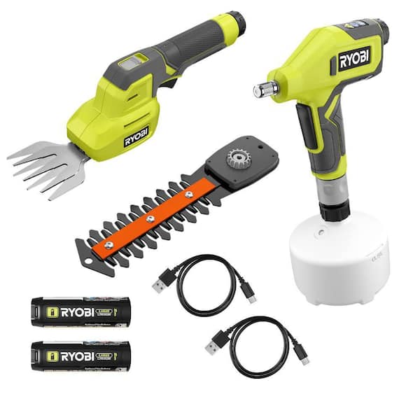 チャー&ボブ RYOBI USB Lithium Cordless Compact Sprayer and Shear Shrubber with